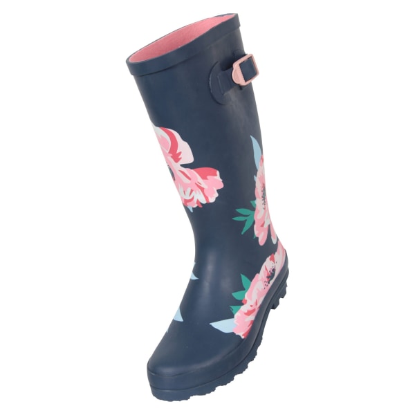 Mountain Warehouse Dam/Dam Floral Buckle Tall Wellington Navy 6 UK