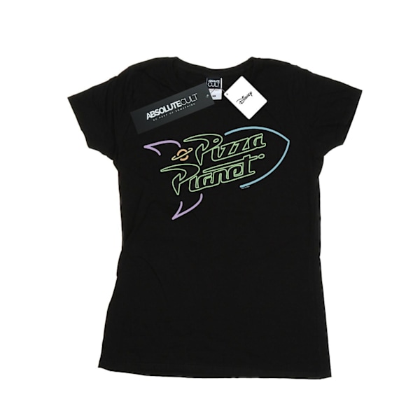Disney Womens/Ladies Toy Story Neon Pizza Planet Bomull T-shirt Black S