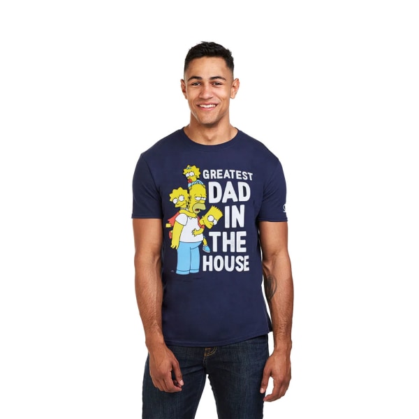 The Simpsons Mens Greatest Dad In The House T-shirt S Marinblå Navy S