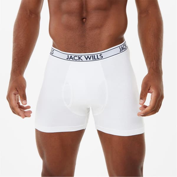 Jack Wills Boxershorts för män (3-pack) L Grå/Vit/Marinblå Grey/White/Navy L
