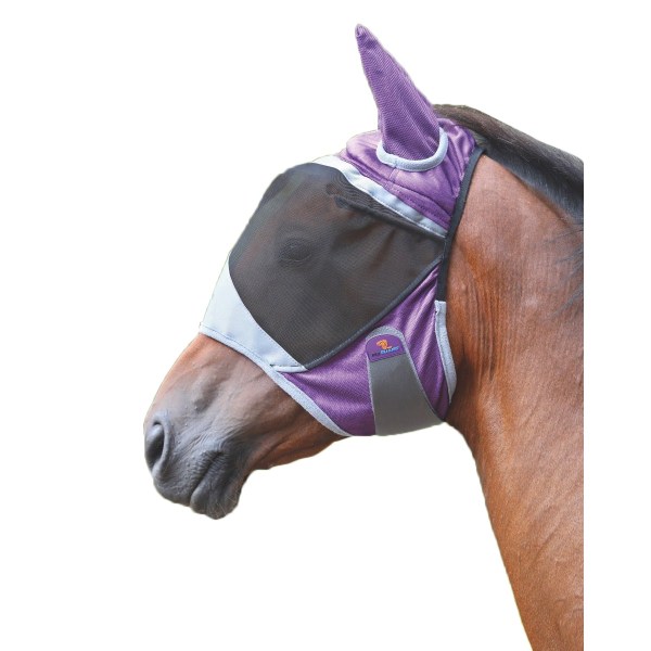 Shires Deluxe Horse Flugmask med öron X Full Lila Purple X Full