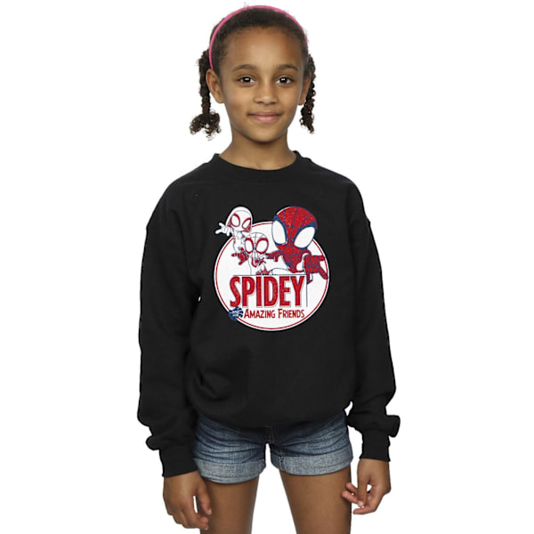Marvel Girls Spidey And His Amazing Friends Circle Sweatshirt 3 Black 3-4 Years