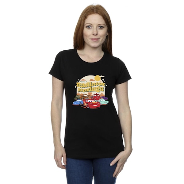 Disney Dam/Damkläder Bilar Radiator Springs Grupp Bomull T-shirt Black S