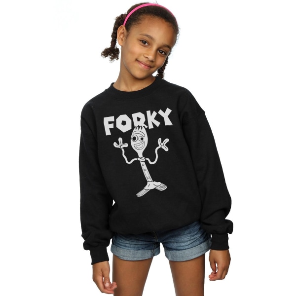 Disney Girls Toy Story 4 Forky Sweatshirt 5-6 år Svart Black 5-6 Years