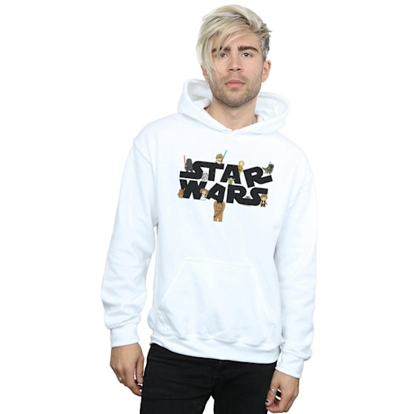 Star Wars Mens Kiddie Logo Hoodie S Vit White S