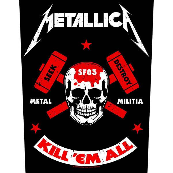 Metallica Metal Militia Patch One Size Svart/Röd Black/Red One Size