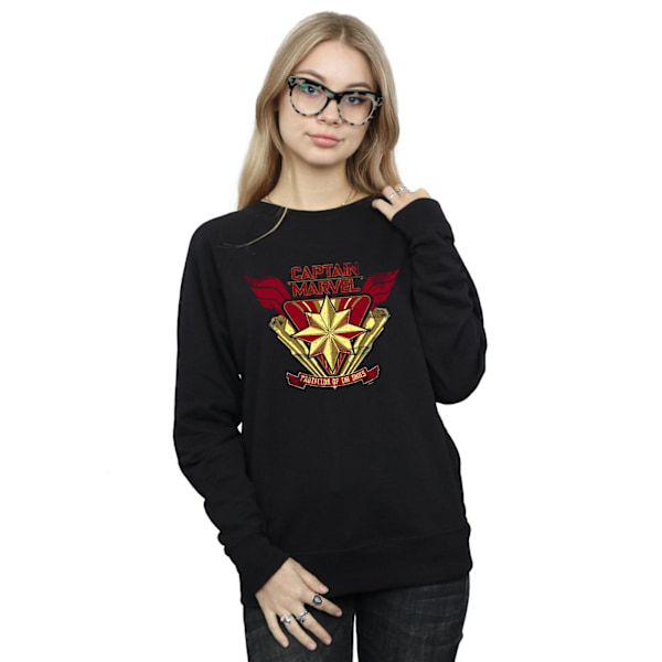 Marvel Dam/Damer Captain Marvel Protector Of The Skies Sweatshirt Black M
