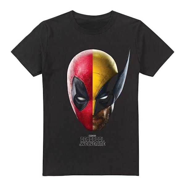 Deadpool & Wolverine Herr Deadpool & Wolverine Porträtt T-Shirt Black XL