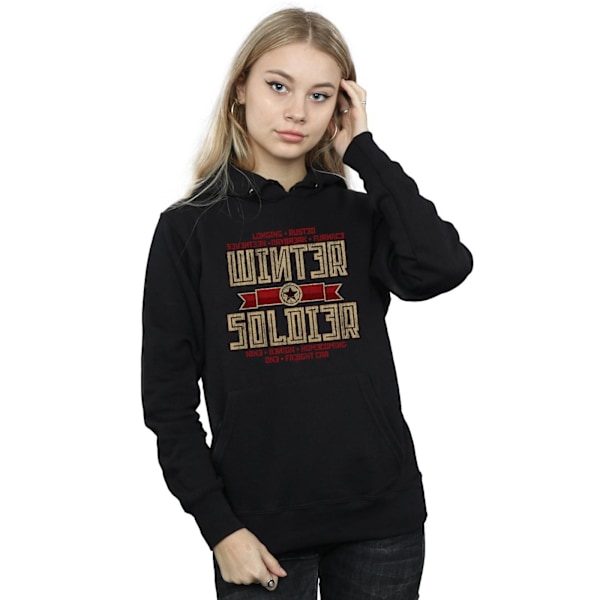 Marvel Dam/Kvinnor Vinter Soldier Trigger Badge Hoodie S Svart Black S