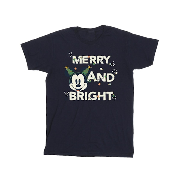 Disney Boys Mickey Mouse Merry & Bright T-shirt 9-11 år Marinblå Navy Blue 9-11 Years