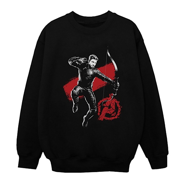 Marvel Pojkar Avengers Endgame Mono Hawkeye Sweatshirt 7-8 År Black 7-8 Years