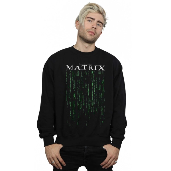 The Matrix Mens Green Code Sweatshirt 5XL Svart Black 5XL