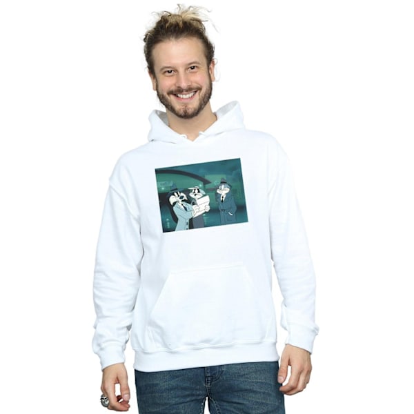 Looney Tunes Herr Bugs Bunny Sylvester Brev Hoodie S Vit White S