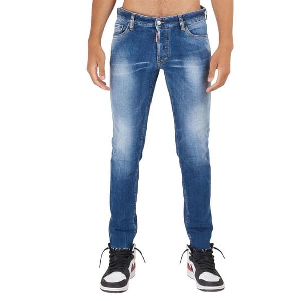 DSquared2 Cropped Slim Jeans för män 36R Blå Blue 36R