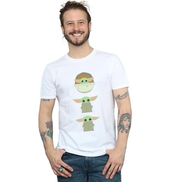 Star Wars The Mandalorian The Child Posing T-shirt för män 4XL Vit White 4XL