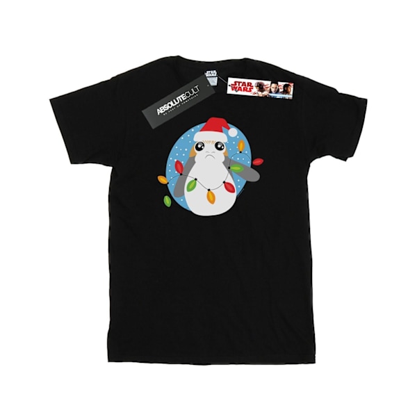 Star Wars The Last Jedi Porg Julbelysning T-shirt för män 4XL Black 4XL