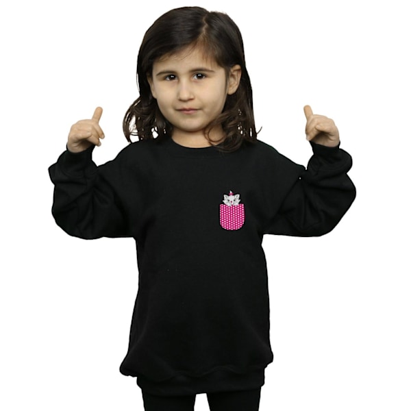 Disney Girls Aristocats Marie Brösttröja Sweatshirt 7-8 År Svart Black 7-8 Years
