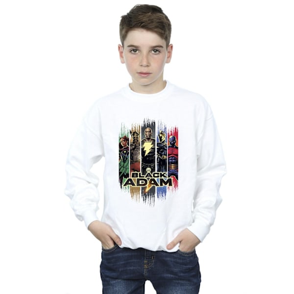 DC Comics Boys Black Adam JSA Komplett Grupp Sweatshirt 3-4 År White 3-4 Years