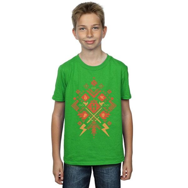 Harry Potter Pojkar Jul Fair Isle T-shirt 12-13 År Irländsk Irish Green 12-13 Years