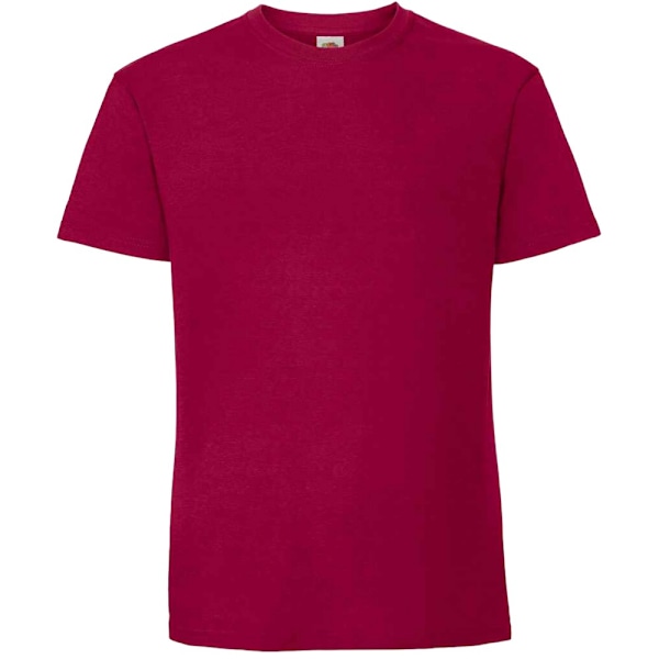 Fruit Of The Loom Herr Iconic 195 Ringspun Premium T-shirt L UK Cranberry L UK