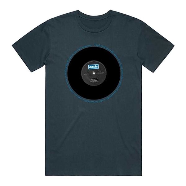 Oasis Unisex Adult Live Forever Single T-Shirt XXL Denim Blue Denim Blue XXL