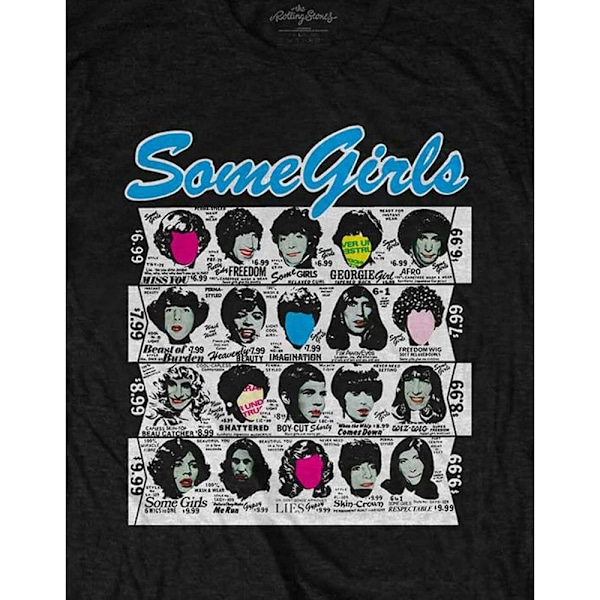 The Rolling Stones Unisex Adult Some Girls Album T-Shirt XL Bla Black XL