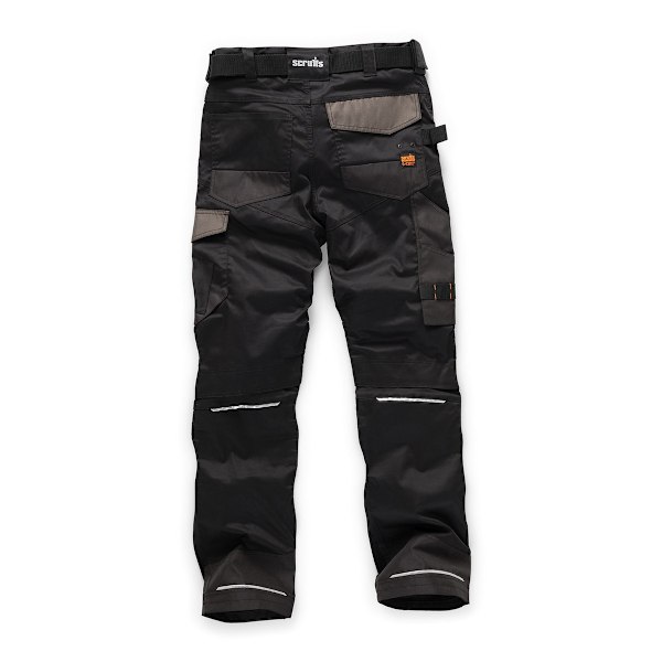 Scruffs Pro Flex arbetsbyxor för män 34R svart Black 34R