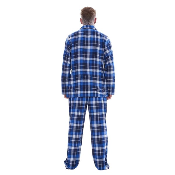 Keanu Rutig Borstad Lång Pyjamas Set Herr M Blå/Grå Blue/Grey M