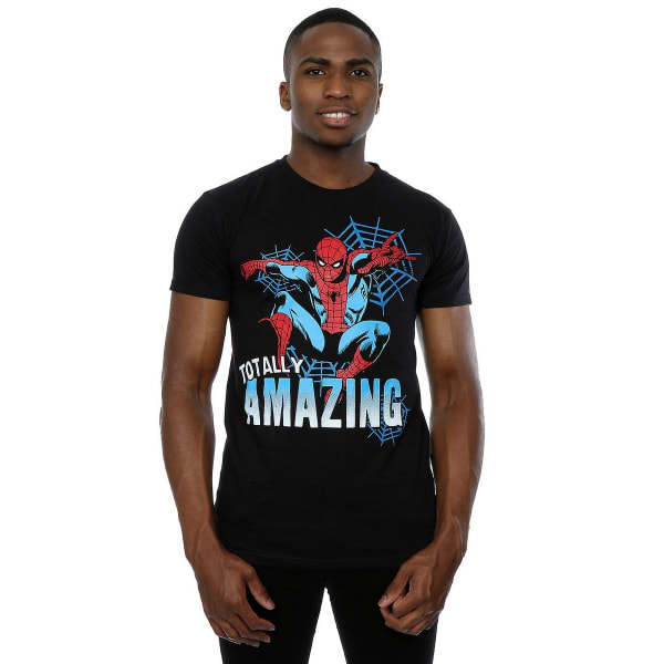Spider-Man Mens Totally Amazing Cotton T-Shirt XL Svart Black XL