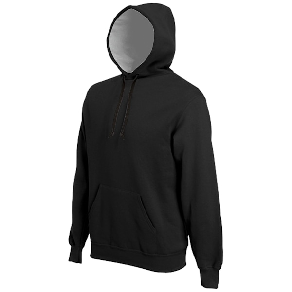 Kariban Unisex Vuxen Kontrast Tung Hoodie 3XL Svart/Heather Black/Heather Grey 3XL