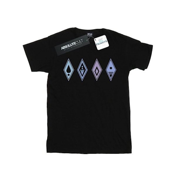 Disney Frozen 2 Elements Symbols T-shirt S Svart Black S