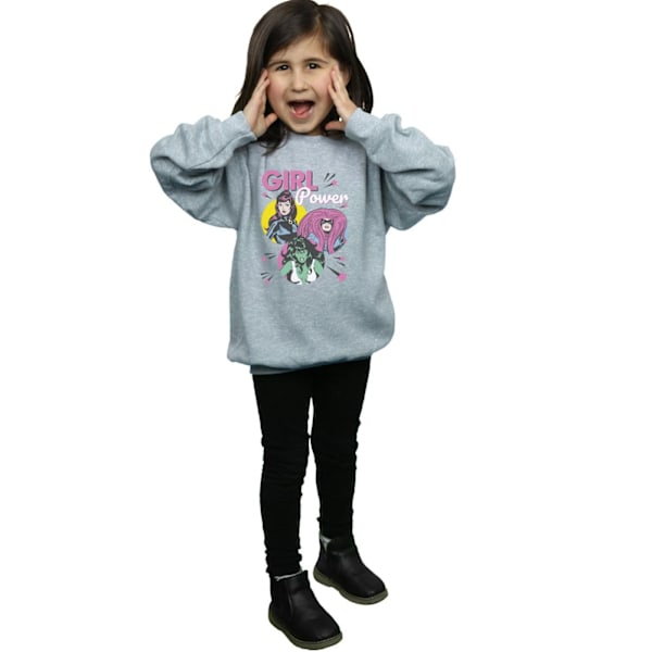 Marvel Comics Girls Girl Power Sweatshirt 7-8 år Sports Grey Sports Grey 7-8 Years