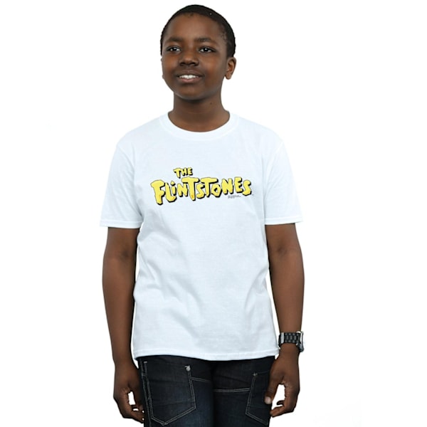 The Flintstones Boys Original Logo T-Shirt 12-13 År Vit White 12-13 Years