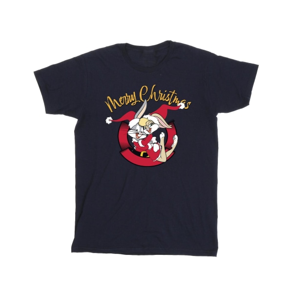 Looney Tunes Girls Lola Merry Christmas T-shirt i bomull 12-13 Ye Navy Blue 12-13 Years