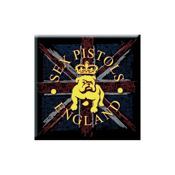 Sex Pistols Bulldog Kylskåpsmagnet En one size svart/gul Black/Yellow One Size