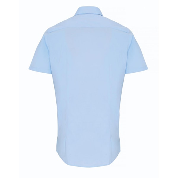 Premier Herr Poplin Stretch Kortärmad Skjorta 3XL Ljusblå Pale Blue 3XL