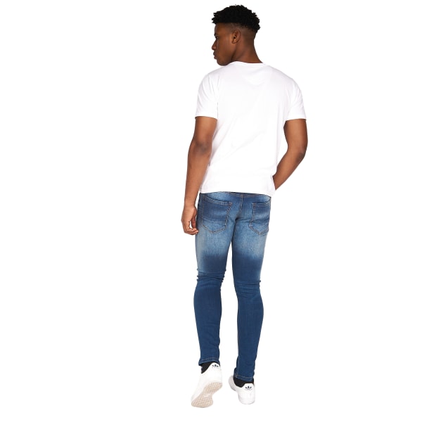 Crosshatch Mens Barbeck Slim Jeans 30L Tonad Blå Tinted Blue 30L