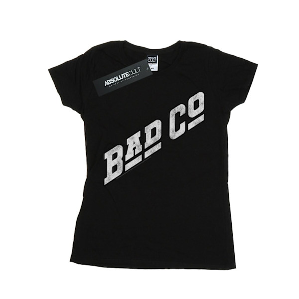 Bad Company Dam/Damer Distressed Logo Bomull T-shirt XL Svart Black XL