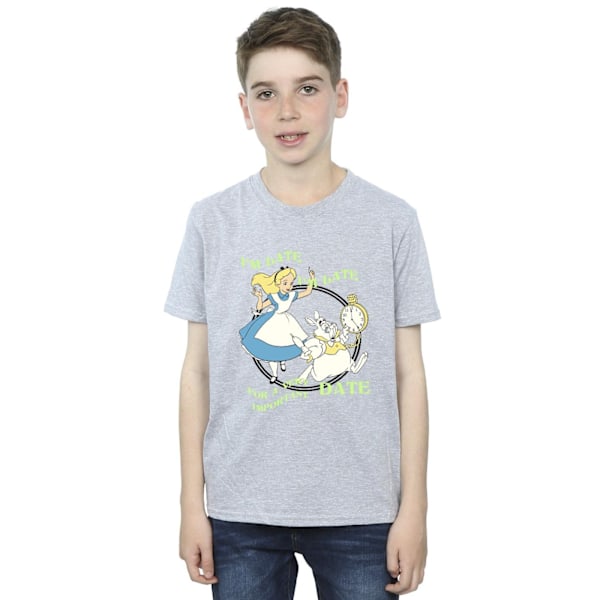 Disney Boys Alice In Wonderland I´m Late T-Shirt 9-11 År Spo Sports Grey 9-11 Years