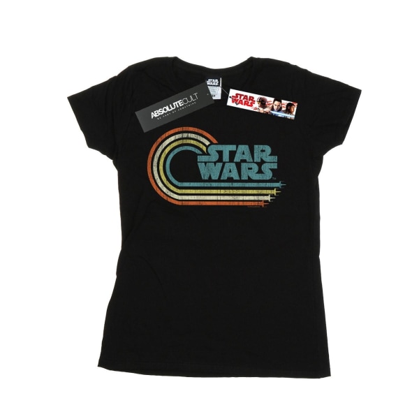 Star Wars Dam/Dam Retro Wave Logotyp bomull T-shirt L Svart Black L