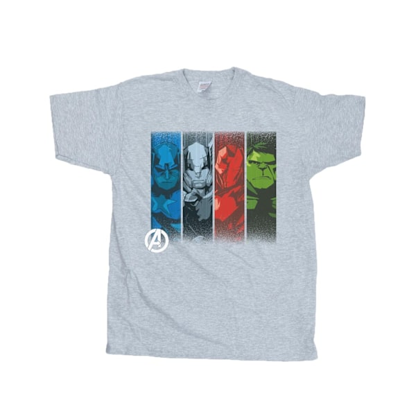 Marvel Boys Avengers Team Strips T-Shirt 5-6 år Heather Grey Heather Grey 5-6 Years