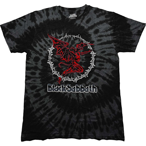 Black Sabbath Unisex Adult Röd Henry Tie Dye T-Shirt M Svart Black M