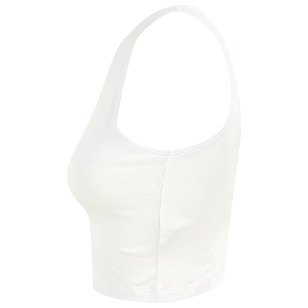 SF Dam/Kvinnor Cropped Crop Top M Vit White M