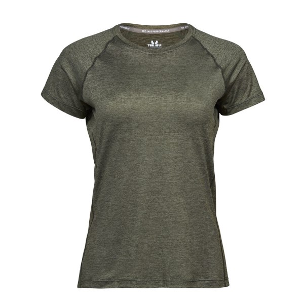 Tee Jays Dam/Dam Cool Dry Kortärmad T-shirt 2XL Oliv Olive Melange 2XL