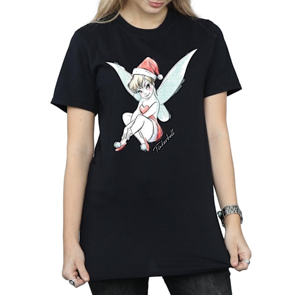 Disney Dam/Damer Tinkerbell Julfe Jultomte Bomull Pojkvän Black XL