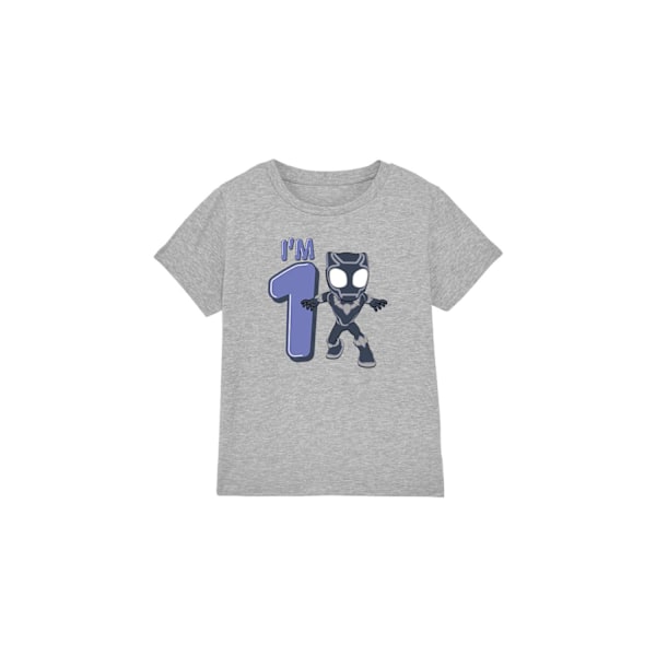 Svart Panter Barn/Kids Söta 1-års T-shirt 12-13 År Sport Heather 12-13 Years