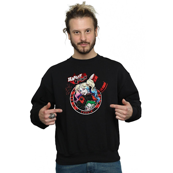 DC Comics Herr Harley Quinn Joker Patch Sweatshirt 4XL Svart Black 4XL
