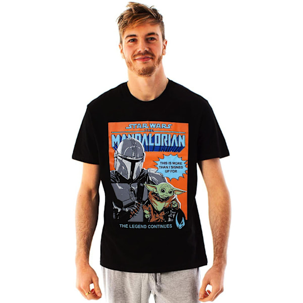 Star Wars Herr Baby Yoda Poster T-Shirt XL Svart Black XL