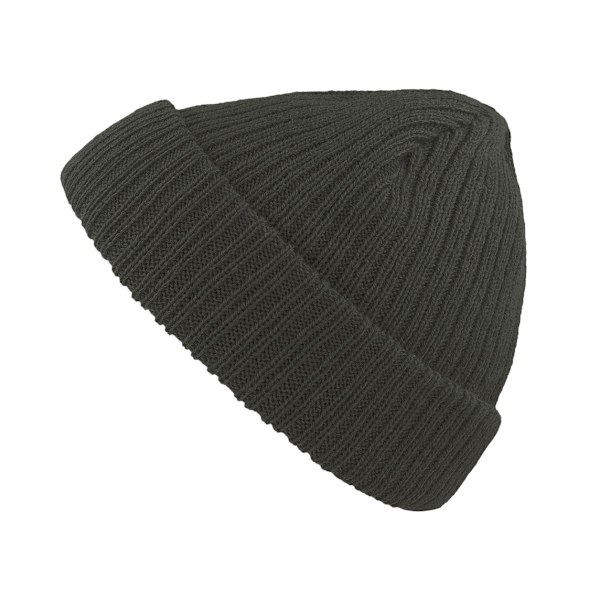 Atlantis Unisex Docker Short Beanie Med Uppvik En Storlek Skog Forest Green One Size