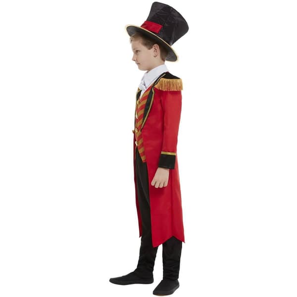 Smiffys Barn/Barn Deluxe Cirkusdirektör Kostymset 7-9 År Red/Black 7-9 Years